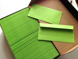 Grüne Briefumschläge sind ein wahrer Frühlingsbote!