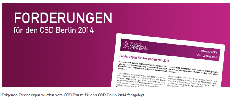 Hochzeit feiern können sie - aber nicht als EhepartnerInnen: Der CSD 2014 in Berlin fordert unter anderem die Öffnung der Ehe.