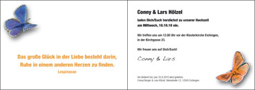 Hochzeitskarte - innen