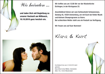 Hochzeitskarte - innen