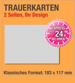 Druck von Klassik-Trauerkarten, 2 Seiten, Querformat