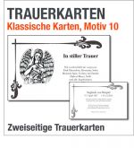 Klassik-Trauerkarten, 2 Seiten, Motiv 10