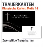 Klassik-Trauerkarten, 2 Seiten, Motiv 14