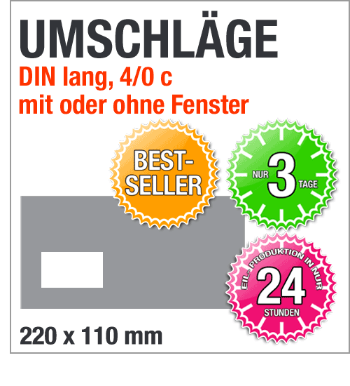 Briefumschl�ge, DIN lang, DL-Umschl�ge