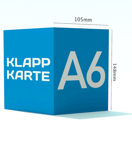 Klappkarten, Klapp-Postkarten, A6