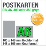 Postkarten, DIN A6, 4/1c