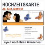 Hochzeitskarten, A6 quer, Motiv 01