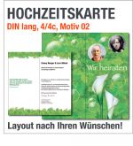 Hochzeitskarten, DIN lang hoch, Motiv 02