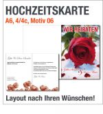 Hochzeitskarten, A6, hoch, Motiv 06