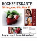 Hochzeitskarten, DIN lang quer, Motiv 12