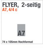 Flyer, zweiseitig, A7, Hochformat