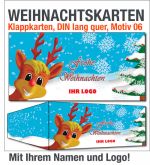 Weihnachtskarten, Klappkarten DIN lang, Motiv 06