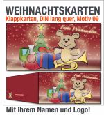 Weihnachtskarten, Klappkarten DIN lang, Motiv 09