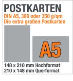 Gro�e Postkarten, A5-Postkarten, Postkarten A5