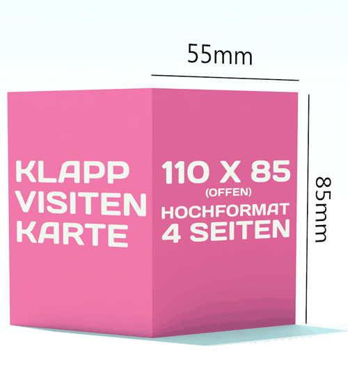 Klappvisitenkarten, Klapp-Visitenkarten, Hochformat