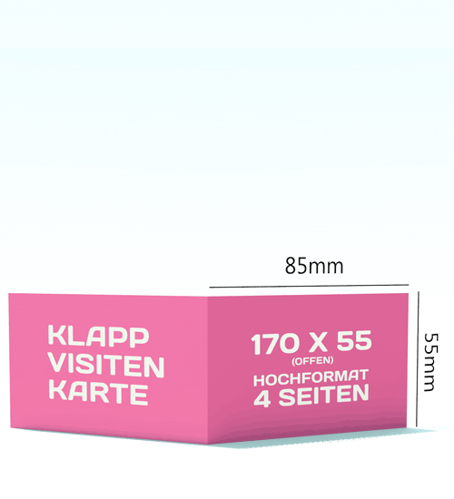 Klappvisitenkarten, Klapp-Visitenkarten, Querformat