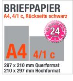 Briefpapier drucken, Briefb�gen A4, 4/1c