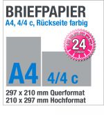 A4-Briefb�gen drucken, Briefpapier, 4/4c