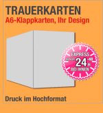 Druck von Trauerkarten, A6-Klappkarten, Hochformat