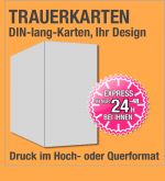 Druck von Trauerkarten, DIN-lang-Klappkarten, Hochformat