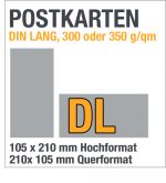 Lange Postkarten, DIN-lang-Postkarten