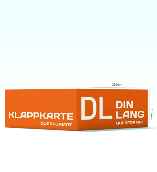 Klappkarten, DIN lang, Querformat