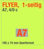 Flyer, einseitig, A7, Querformat