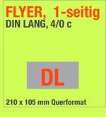 Flyer, einseitig, DIN lang, Querformat