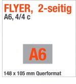 Flyer, zweiseitig, A6, Querformat