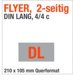 Flyer, zweiseitig, DIN lang, Querformat