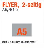 Flyer, zweiseitig, A5, Querformat