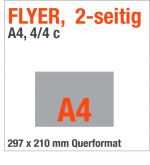 Flyer, zweiseitig, A4, Querformat