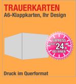 Druck von Trauerkarten, A6-Klappkarten, Querformat