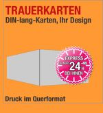 Druck von Trauerkarten, DIN-lang-Klappkarten, Querformat
