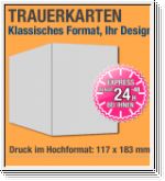 Druck von Trauerkarten, klassisches Format, Hochformat