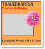 Druck von Klassik-Trauerkarten, 2 Seiten, Querformat
