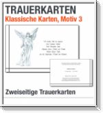 Klassik-Trauerkarten, 2 Seiten, Motiv 03