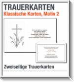 Klassik-Trauerkarten, 2 Seiten, Motiv 02