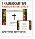 Klassik-Trauerkarten, 2 Seiten, Motiv 04