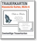 Klassik-Trauerkarten, 2 Seiten, Motiv 06