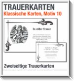 Klassik-Trauerkarten, 2 Seiten, Motiv 10