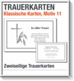 Klassik-Trauerkarten, 2 Seiten, Motiv 11