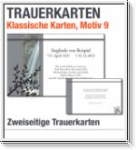 Klassik-Trauerkarten, 2 Seiten, Motiv 09