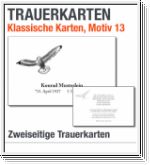 Klassik-Trauerkarten, 2 Seiten, Motiv 13