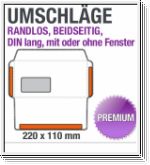 Randlose Briefumschl�ge, DIN lang