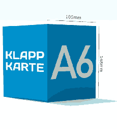 Klappkarten, Klapp-Postkarten, A6