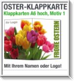 Osterkarten, Oster-Klappkarten, A6, Motiv 01