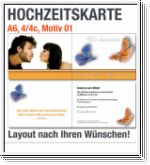 Hochzeitskarten, A6 quer, Motiv 01