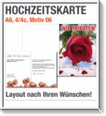 Hochzeitskarten, A6, hoch, Motiv 06