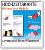 Hochzeitskarten, DIN lang hoch, Motiv 04